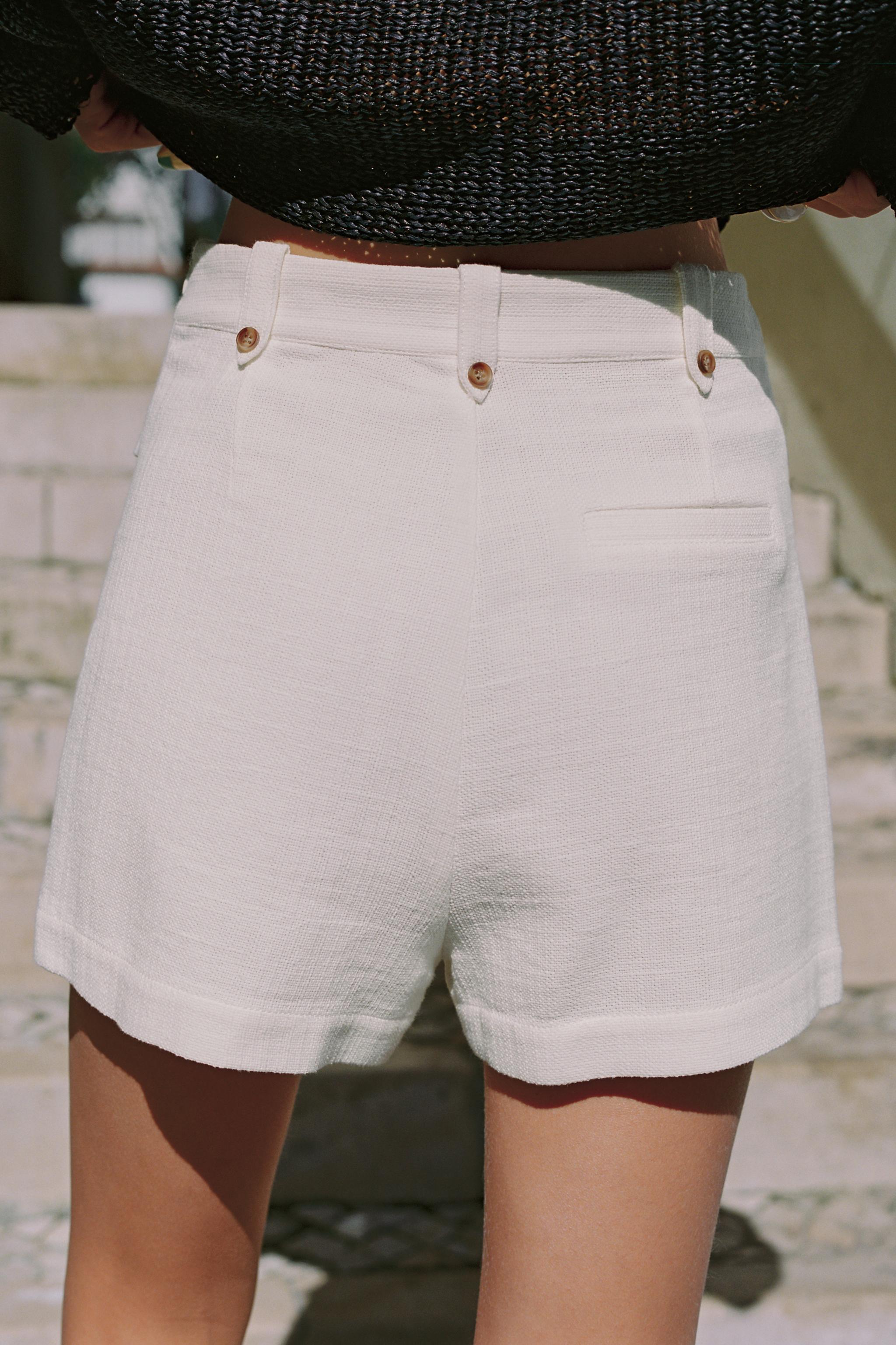 JUPE-PANTALON EN TISSU RUSTIQUE